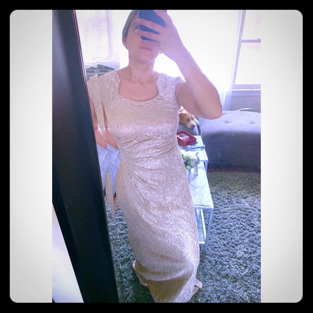 Champagne lace gown